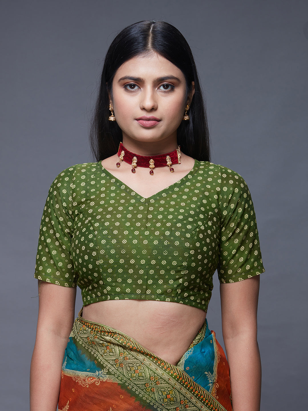 RANGEELI Green Rangkat Printed Pure Cotton Saree