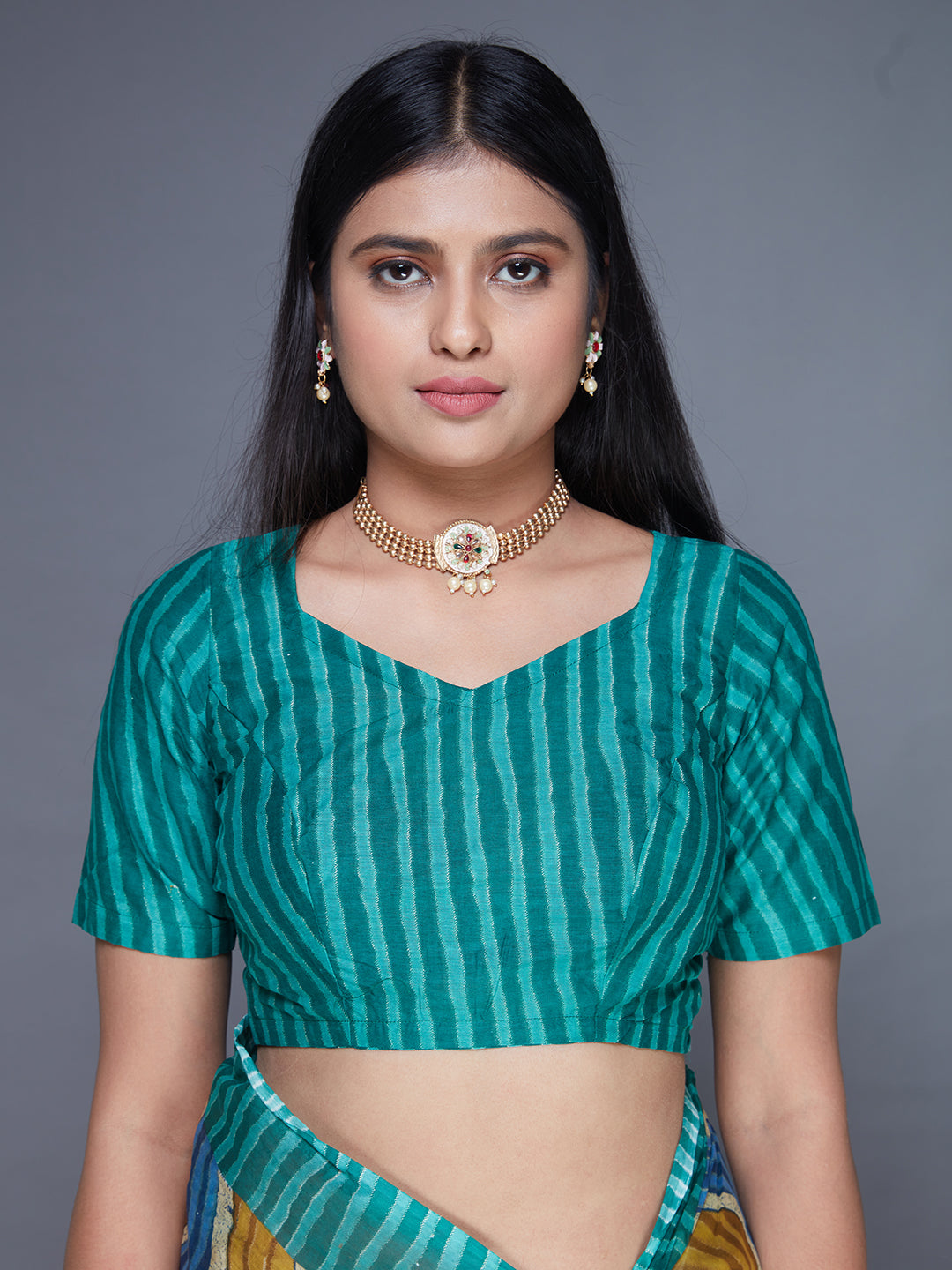PARINITA Green Leheriya Printed Pure Cotton Saree