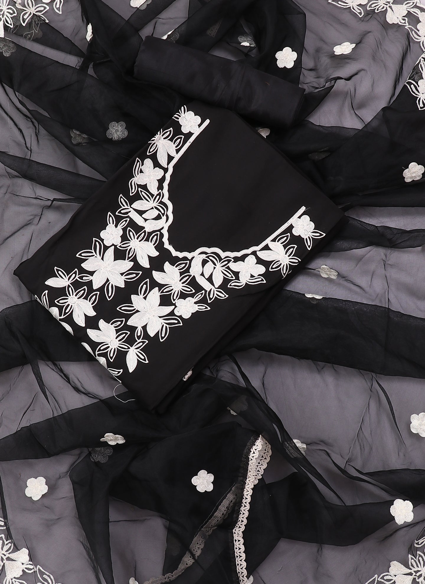 Silk Embroidered Black Unstitched Salwar Dress Material With Dupatta Salwar Studio Silk Embroidered Black Unstitched Salwar Dress Material With Dupatta Salwar Studio