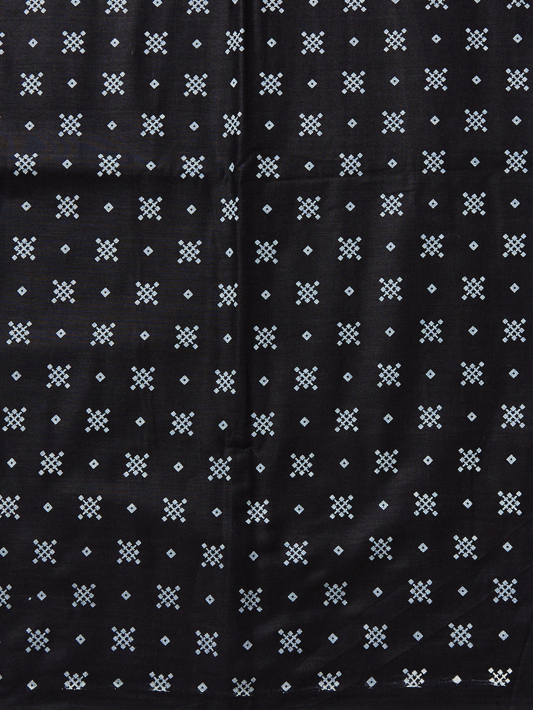 Cotton Printed White & Black Unstitched Dress Material With Dupatta