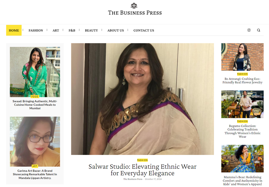 Salwar Studio featured in 'The Business Press'