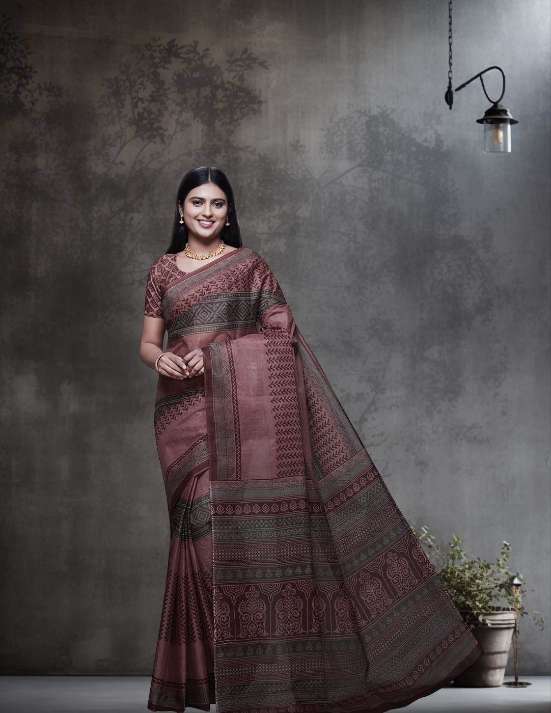 CHANDANI Multicolor Printed Pure Cotton Saree