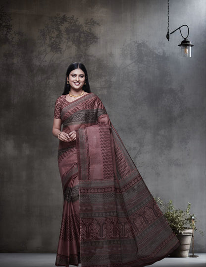 CHANDANI Multicolor Printed Pure Cotton Saree