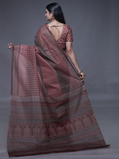 CHANDANI Multicolor Printed Pure Cotton Saree