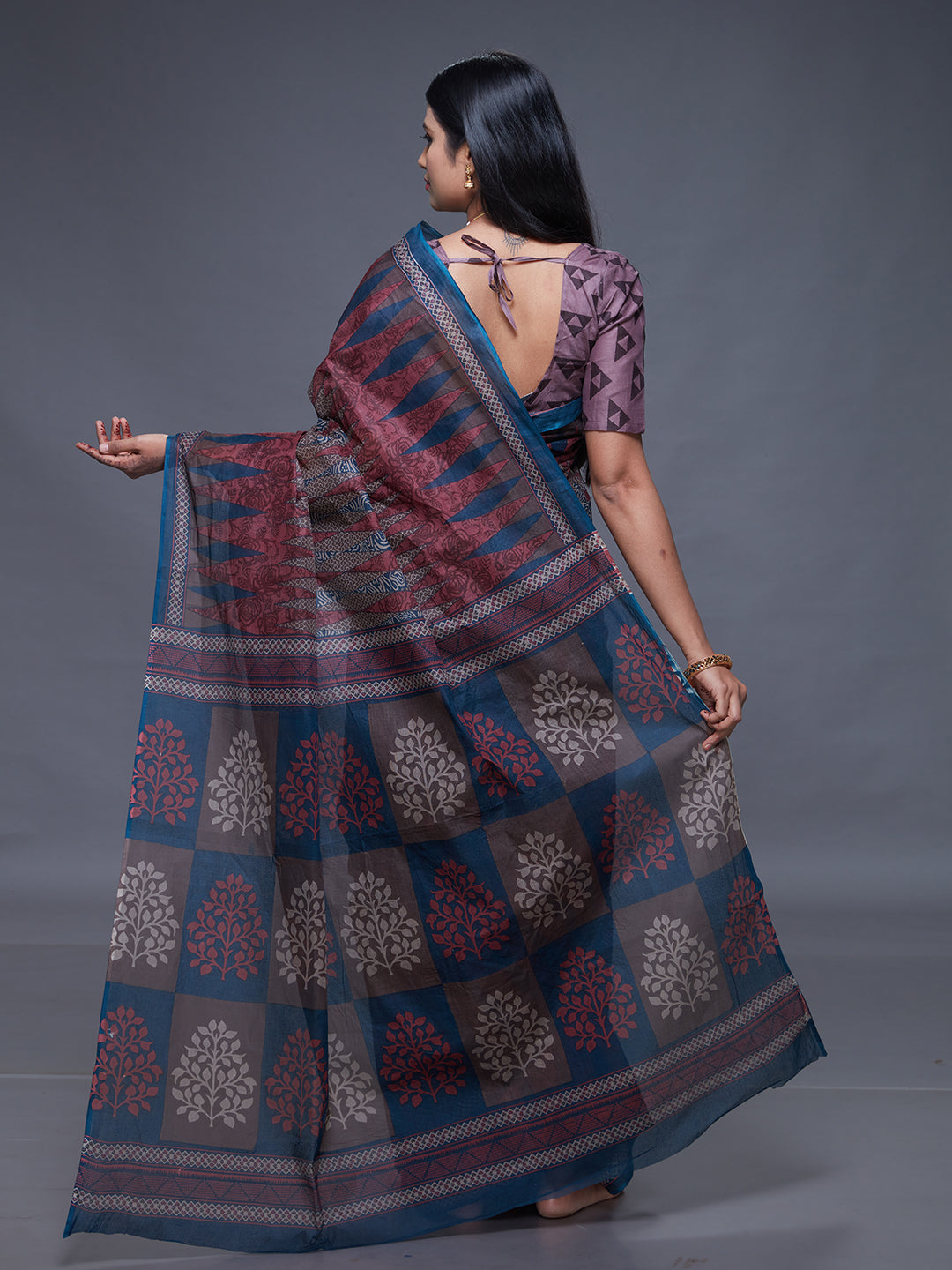 CHANDANI Multicolor Printed Pure Cotton Saree