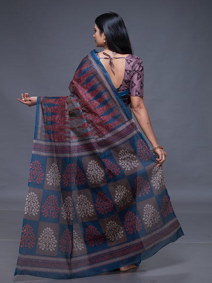 CHANDANI Multicolor Printed Pure Cotton Saree