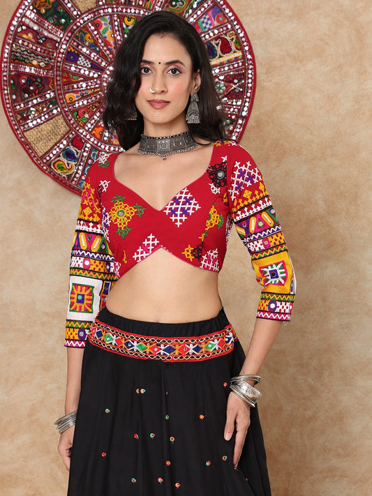Maroon Georgette Sweetheart Neck Padded Readymade Blouse