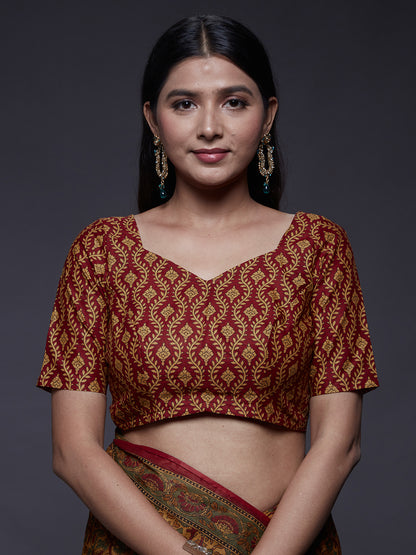 KALAMKARI Yellow Printed Pure Cotton Saree