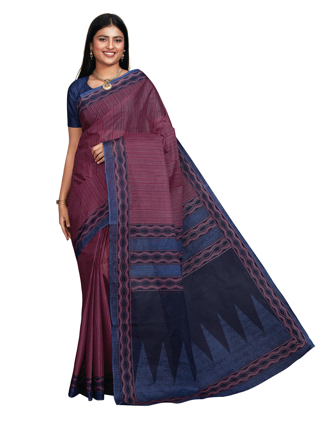 SAMAIRA Pink Printed Pure Cotton Saree
