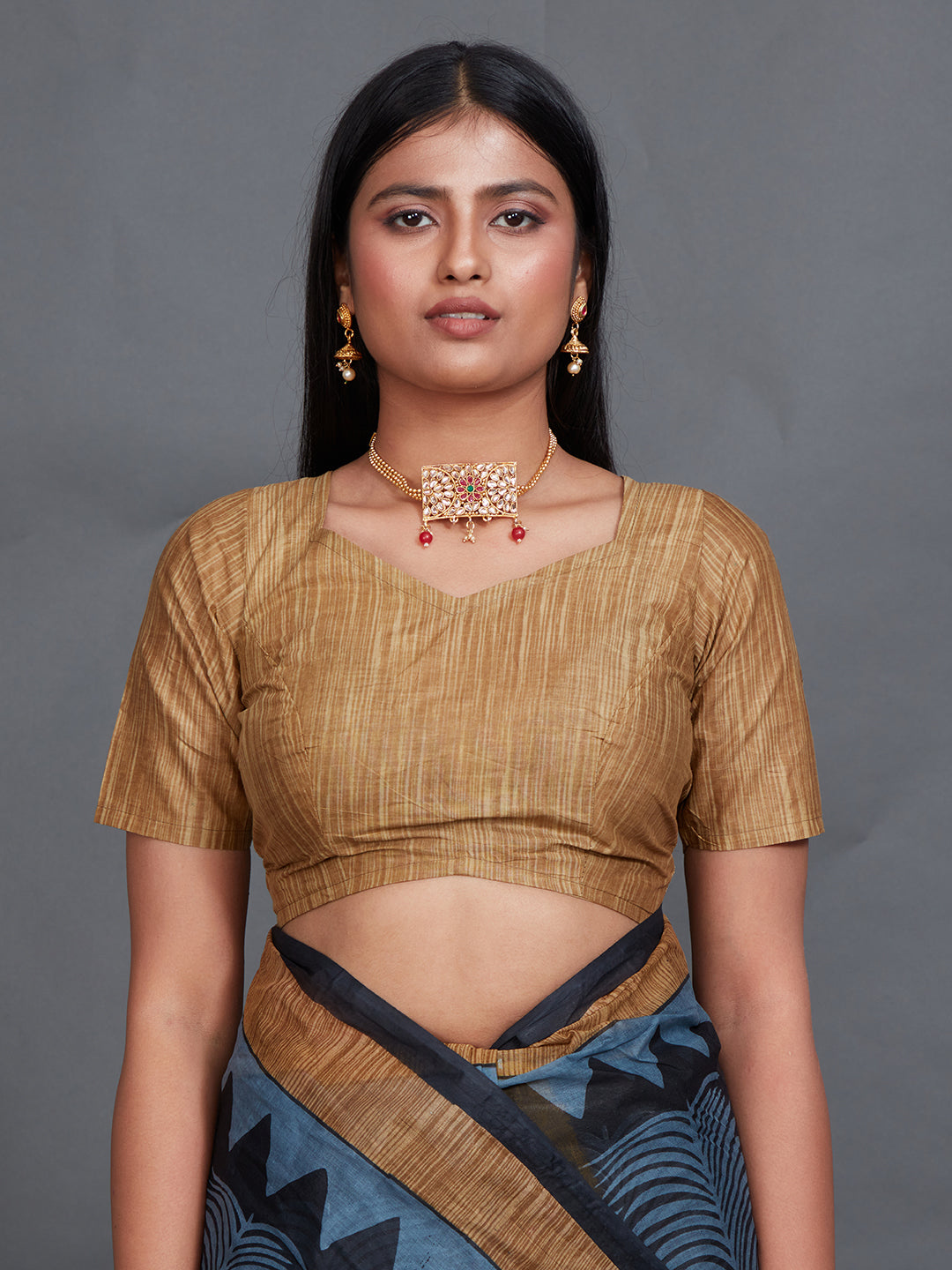 SAMAIRA Grey Printed Pure Cotton Saree