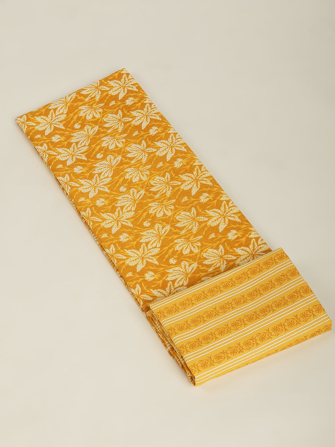 Maroon Cotton Printed Unstitched Dress Material (2 Pc)