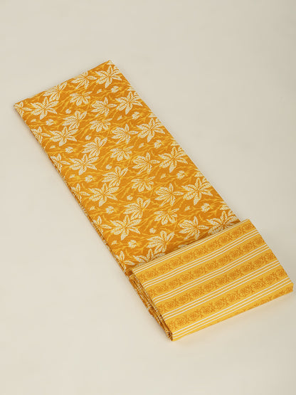 Maroon Cotton Printed Unstitched Dress Material (2 Pc)