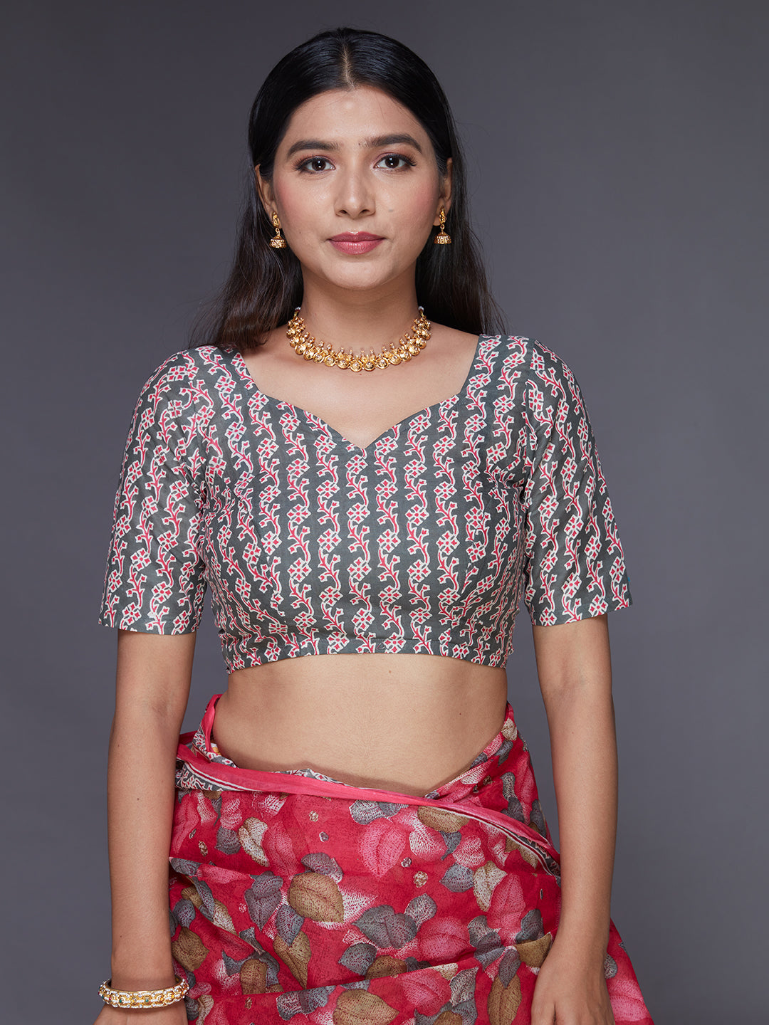 AARTI Pink Printed Pure Cotton Saree