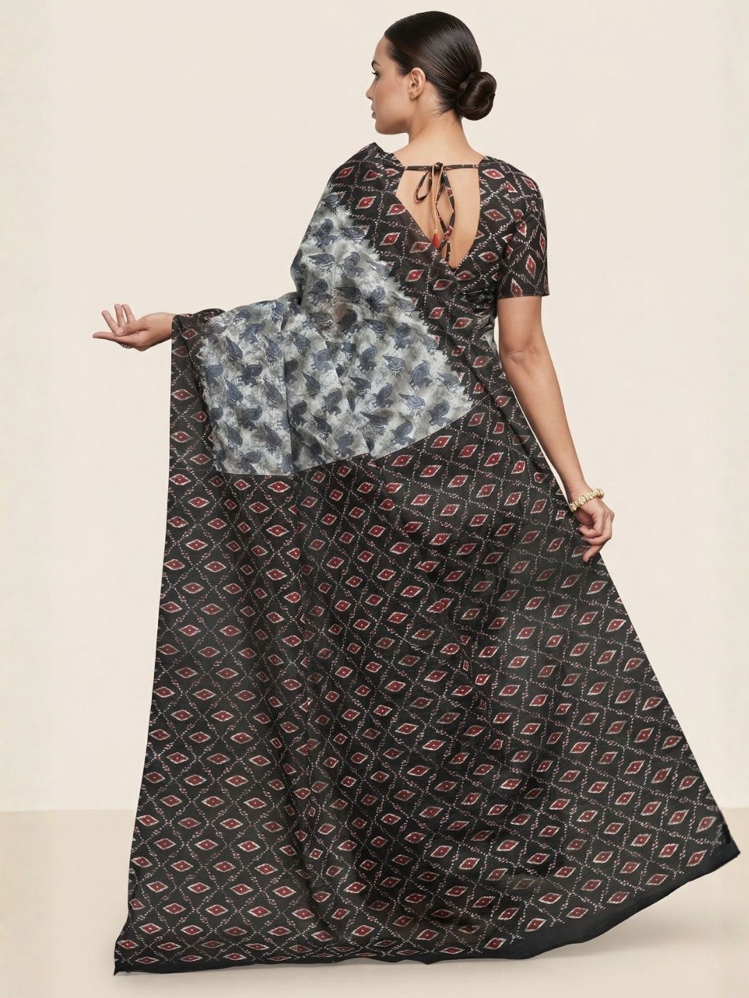 Multicolor Warli Printed Pure Cotton Saree