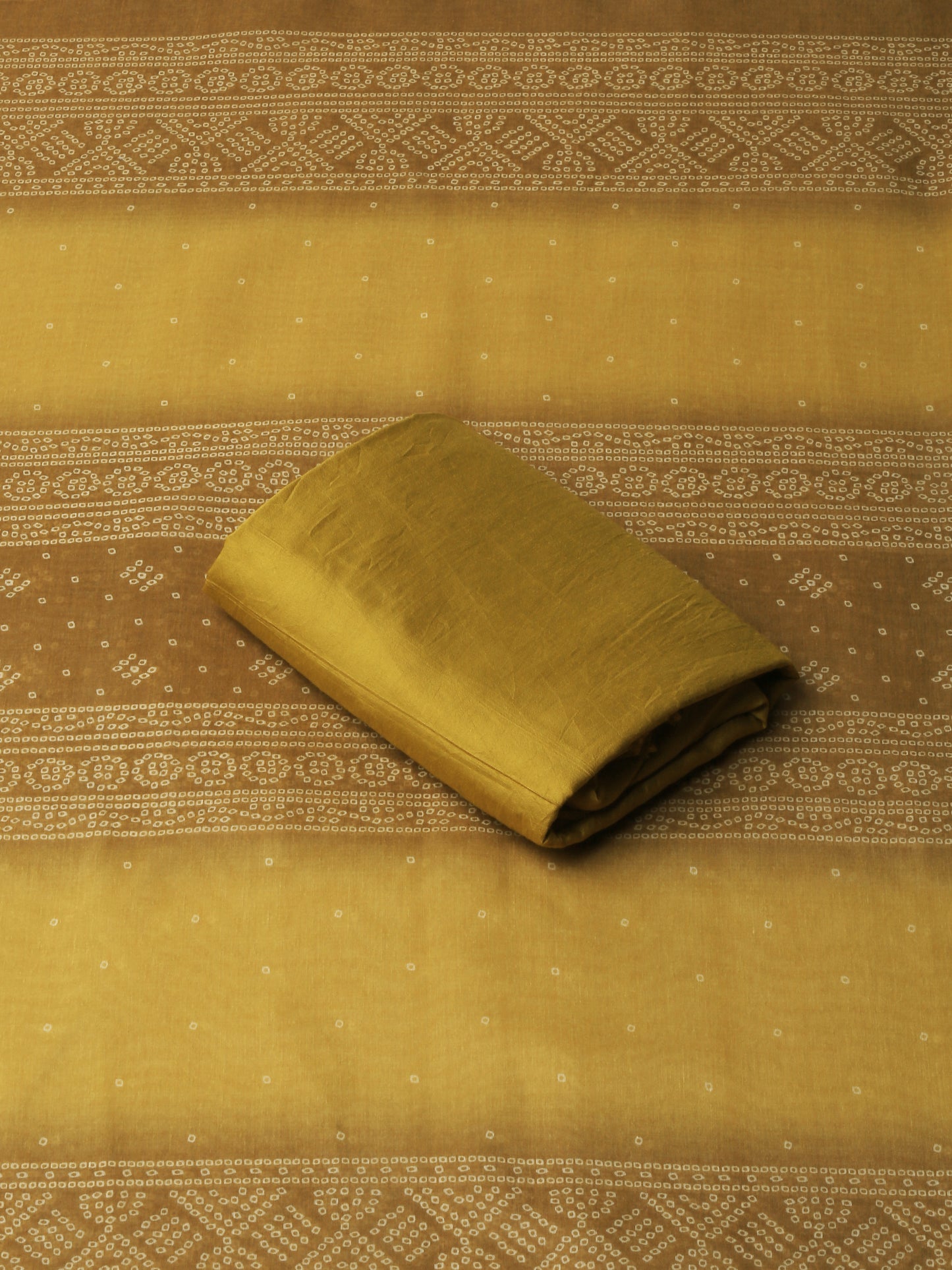 Yellow Chanderi Silk Embellished Unstitched Dress Material (3 Pc)