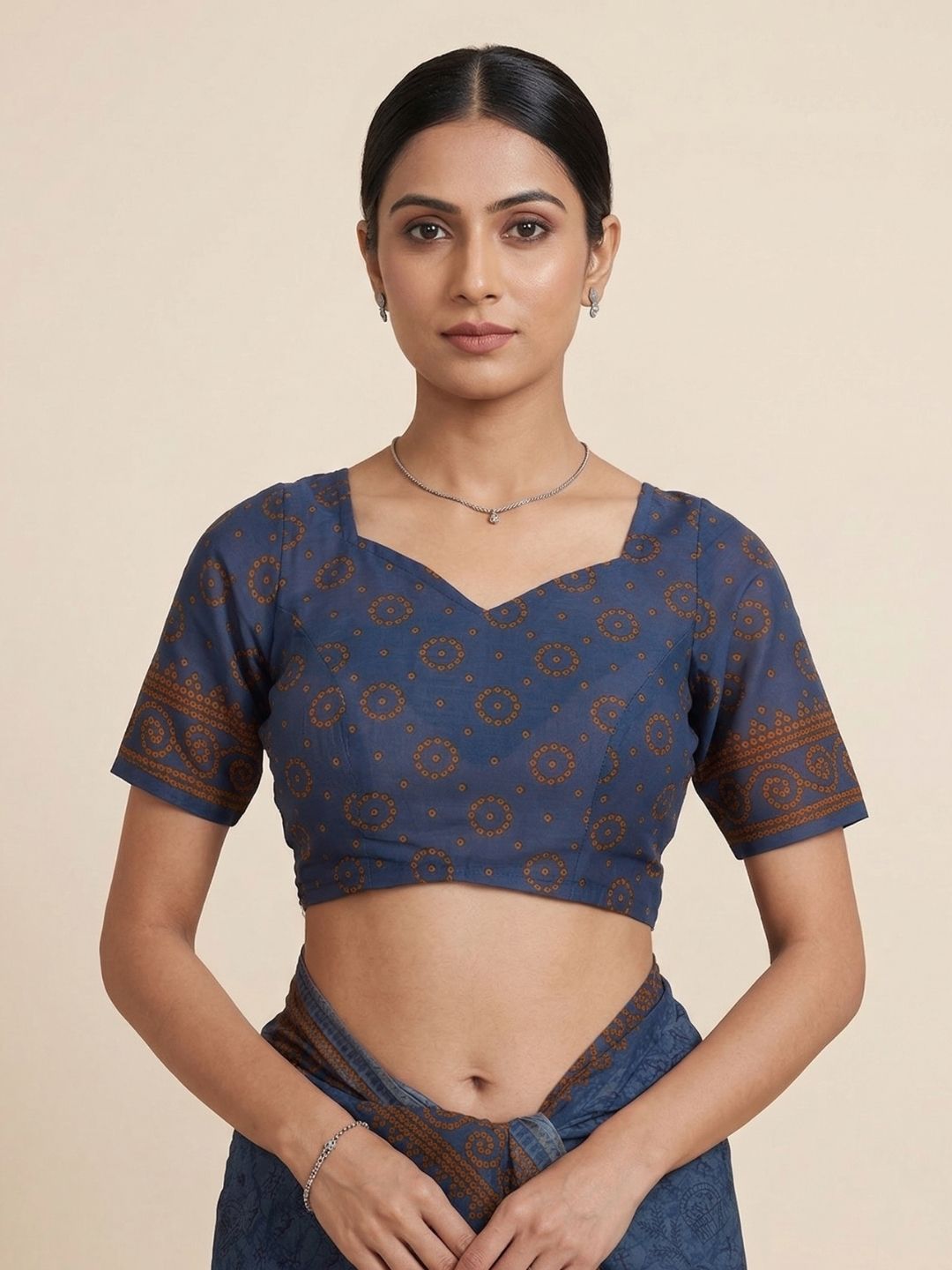 Blue Warli Printed Pure Cotton Saree