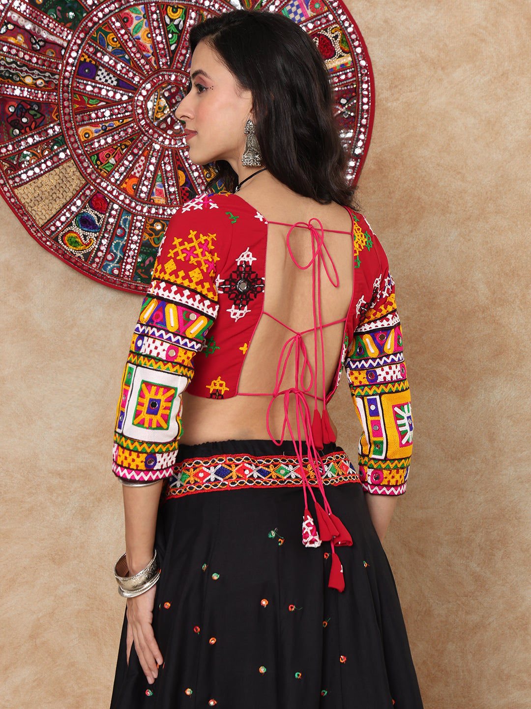 Maroon Georgette Sweetheart Neck Padded Readymade Blouse
