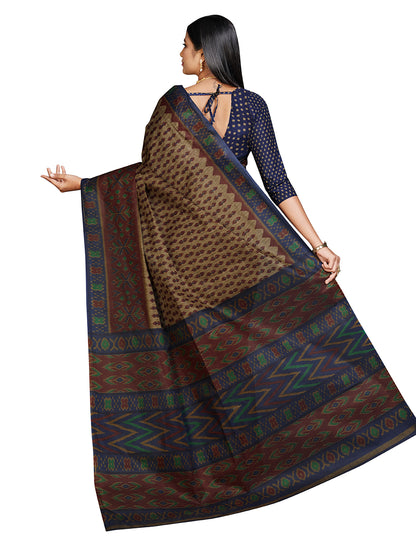 PANETAR Multicolor Printed Pure Cotton Saree