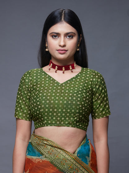 RANGEELI Green Rangkat Printed Pure Cotton Saree