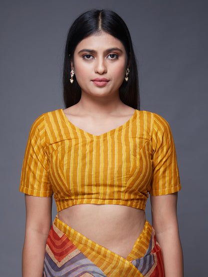 PARINITA Yellow Leheriya Printed Pure Cotton Saree