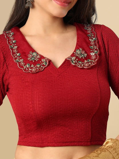 Black & Maroon Embellished Ready to Wear Garba Lehenga & Choli For Navratri