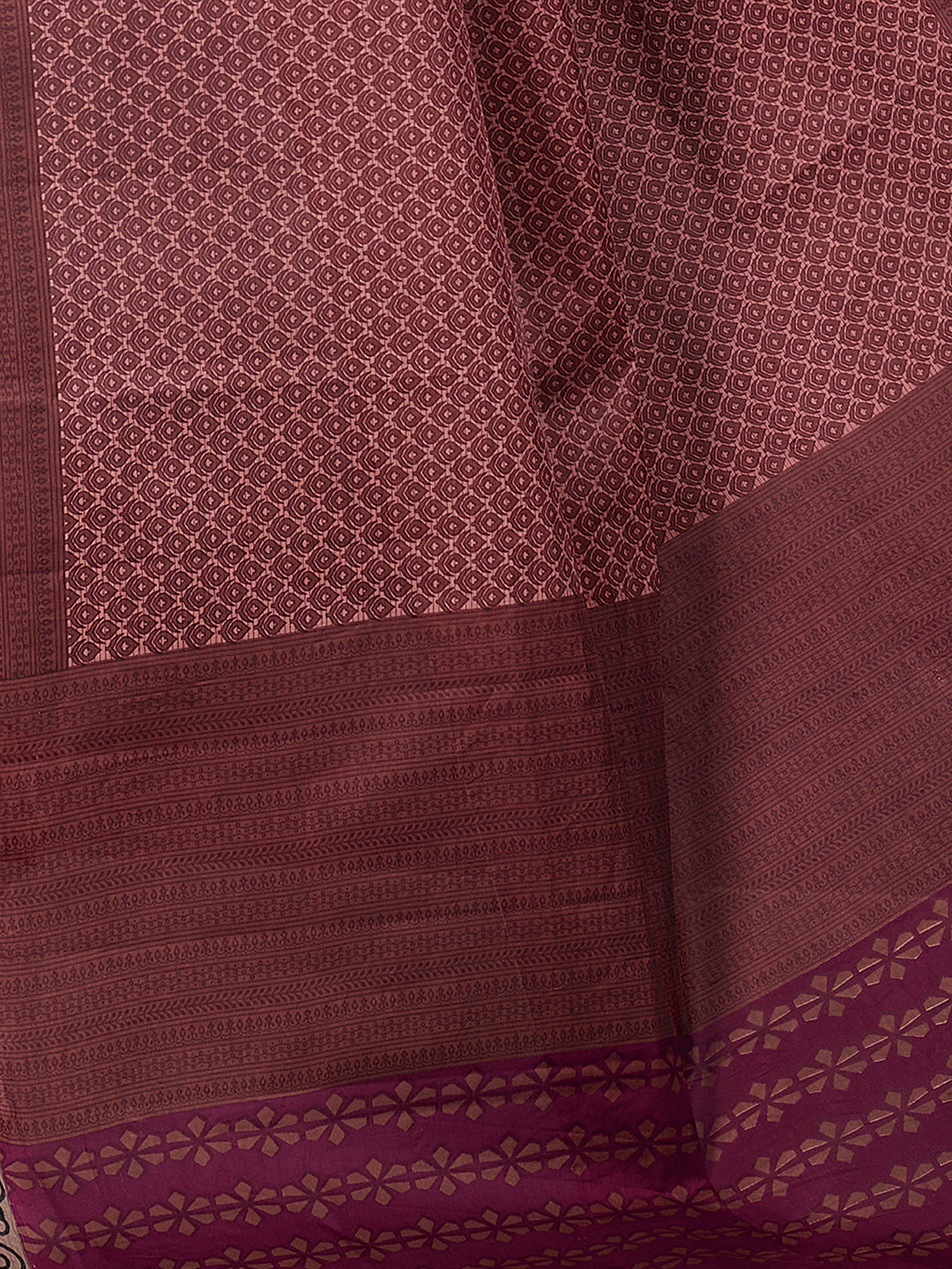 NIHARIKA Mauve Printed Pure Cotton Saree
