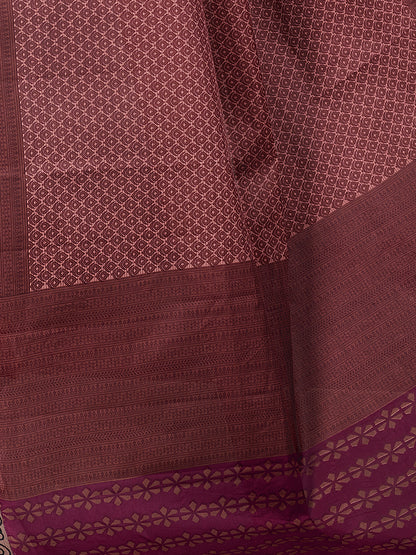 NIHARIKA Mauve Printed Pure Cotton Saree
