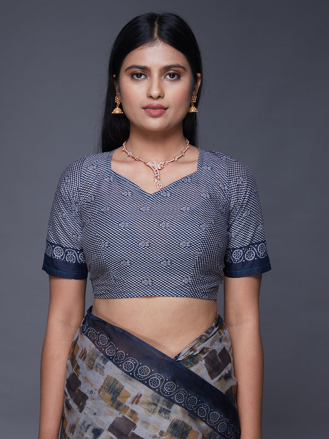 KASHMIRA Beige Printed Pure Cotton Saree