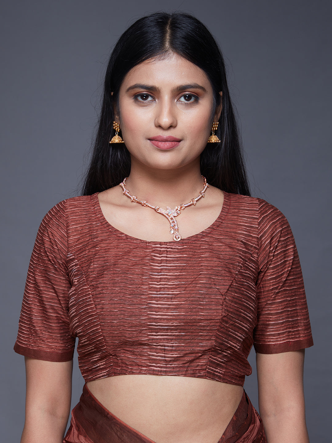 KASHMIRA Rust Printed Pure Cotton Saree