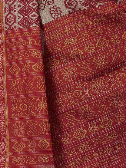 MRIGNAYANEE Maroon Printed Pure Cotton Saree
