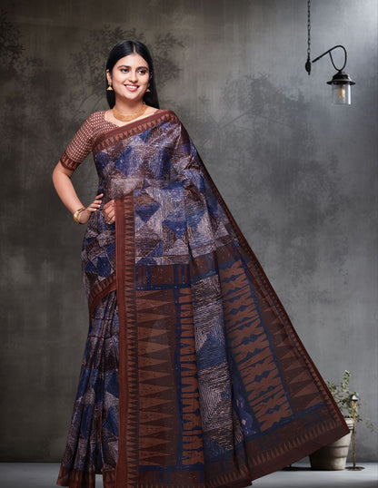 KASHMIRA Multicolor Printed Pure Cotton Saree