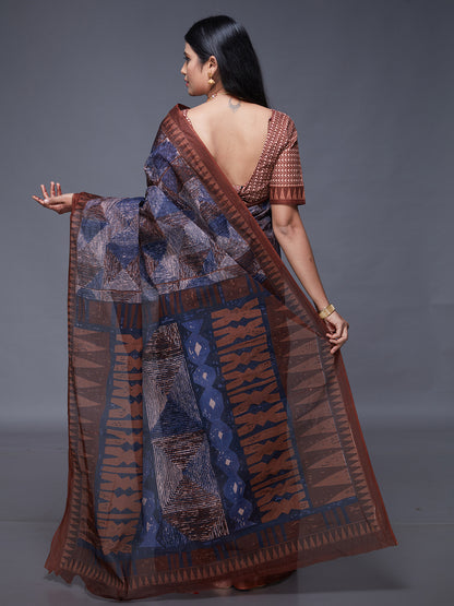 KASHMIRA Multicolor Printed Pure Cotton Saree