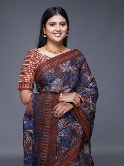 KASHMIRA Multicolor Printed Pure Cotton Saree