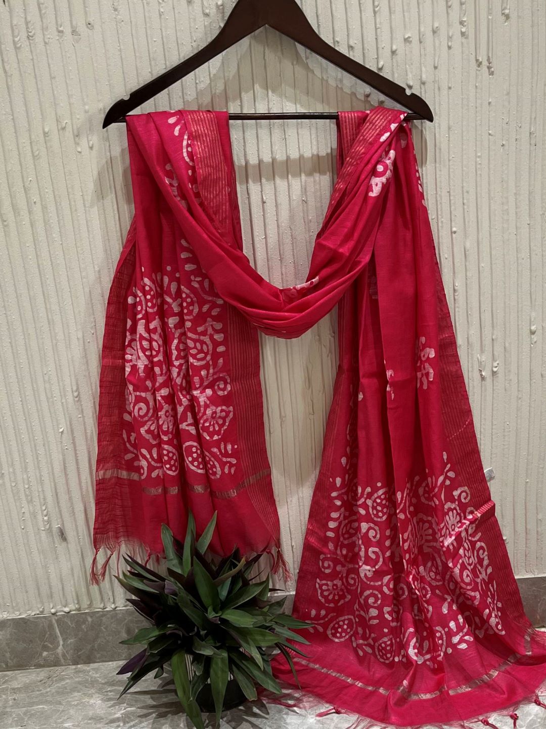 Blue Batik Printed Cotton Dupatta