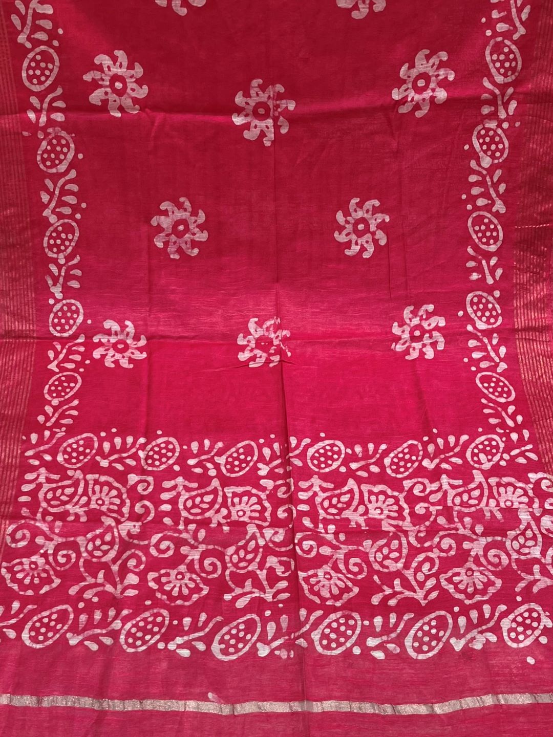 Blue Batik Printed Cotton Dupatta