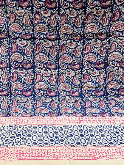 Multicolor Kalamkari Hand Block Printed Pure Cotton Dupatta