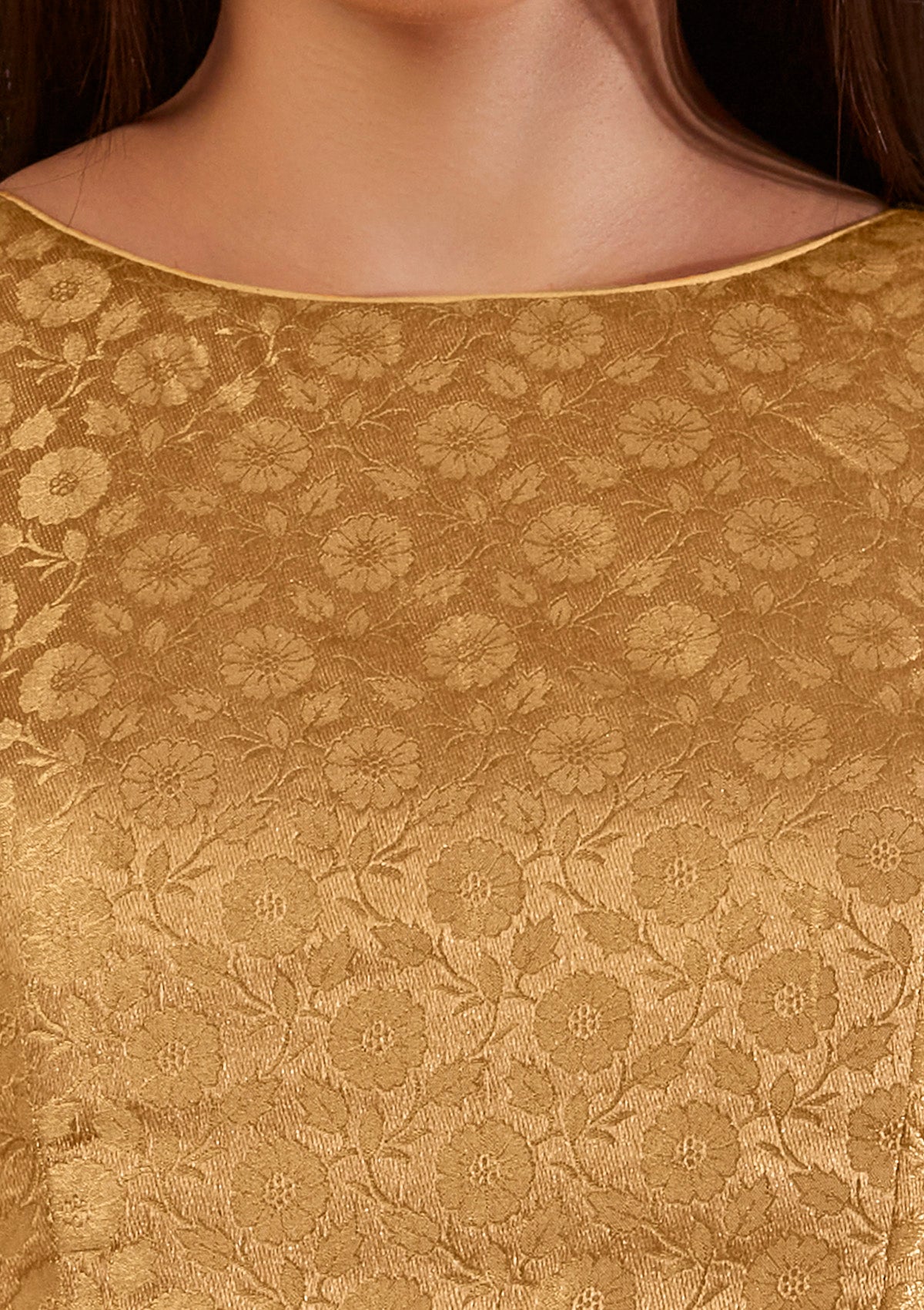 Gold Brocade Woven Design Blouse