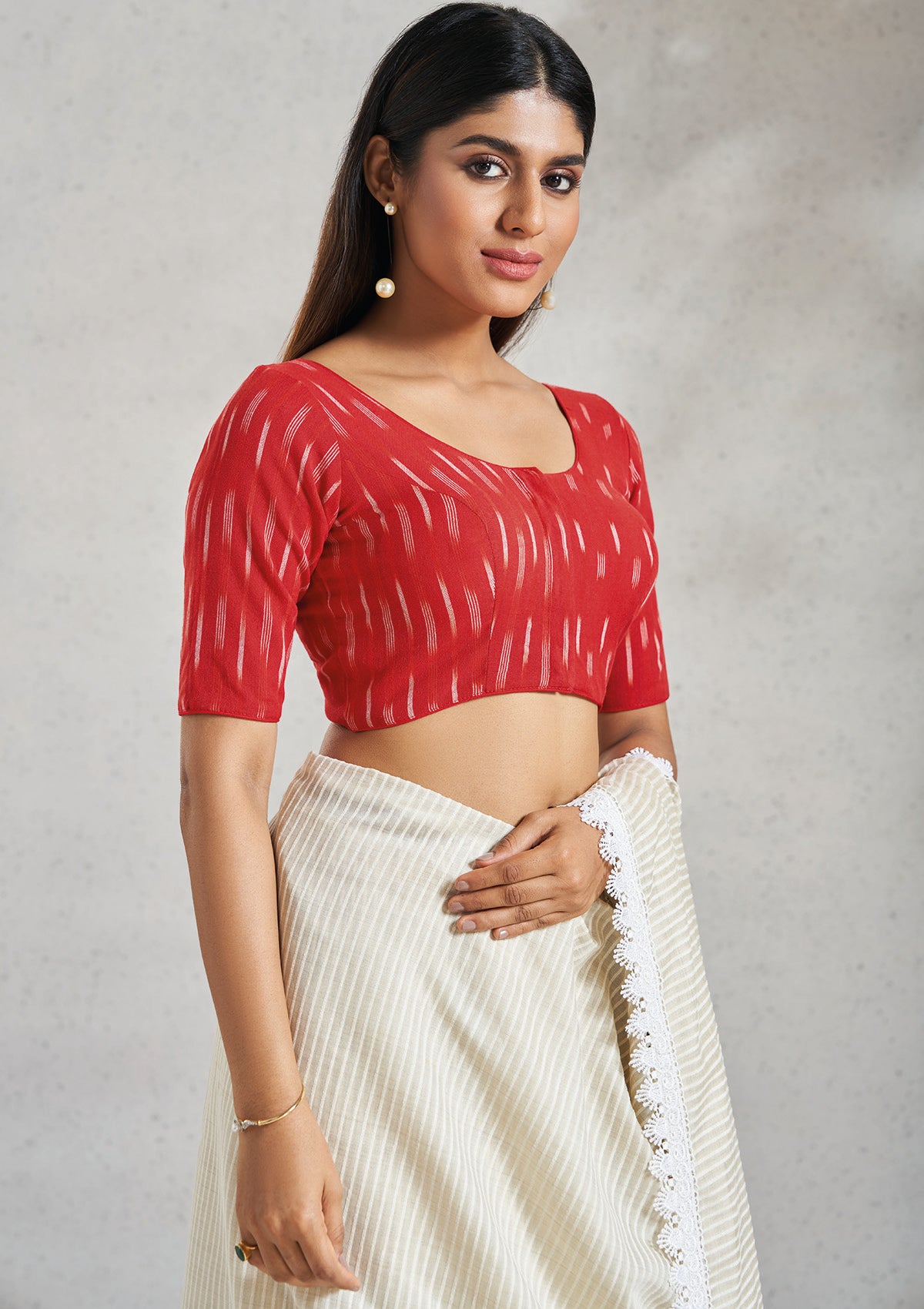 Red Cotton Blouse