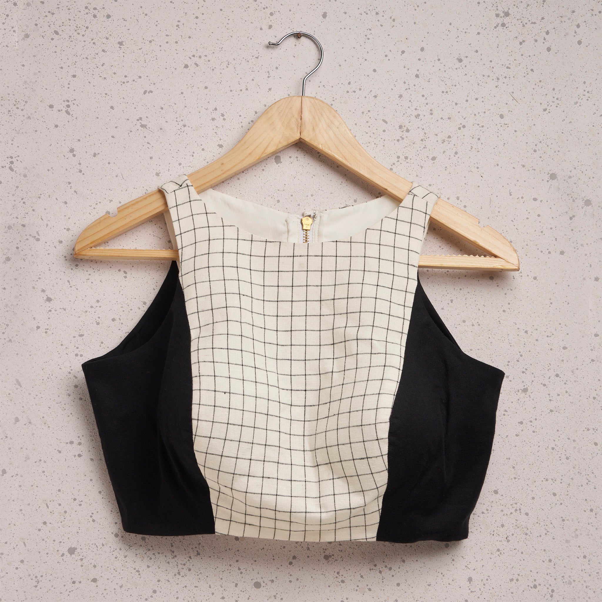 Black and White Cotton Blouse