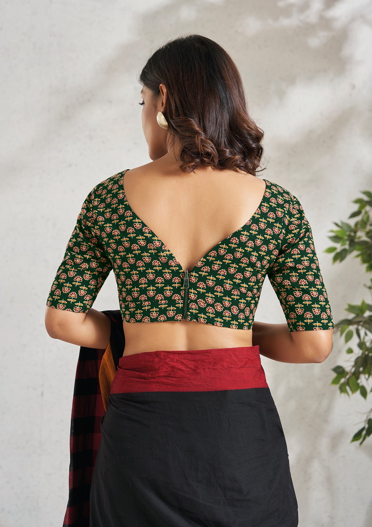 Cotton blouse back hot sale design