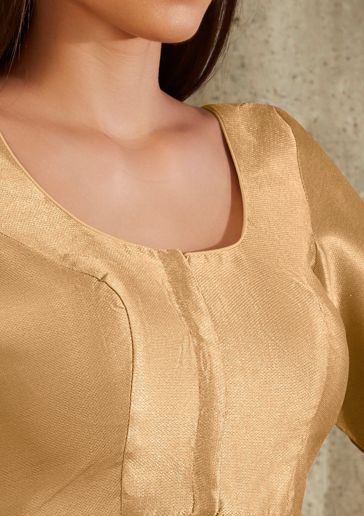 Gold Solid Blouse