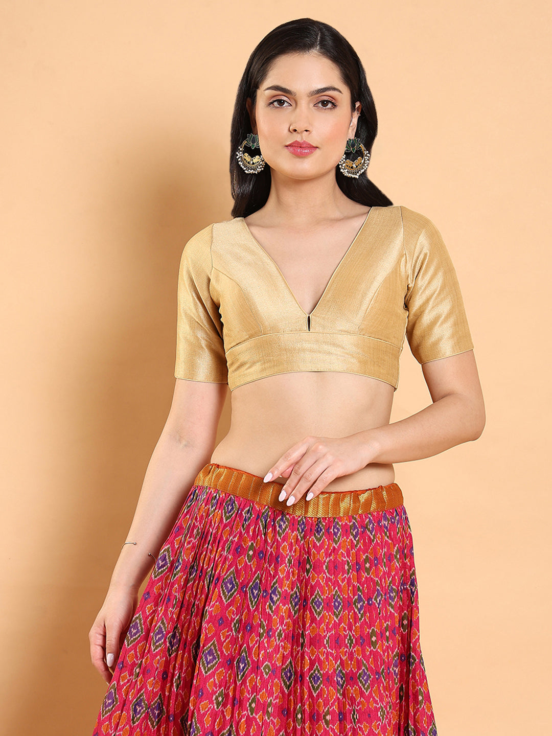 Gold Mulberry silk Blouse