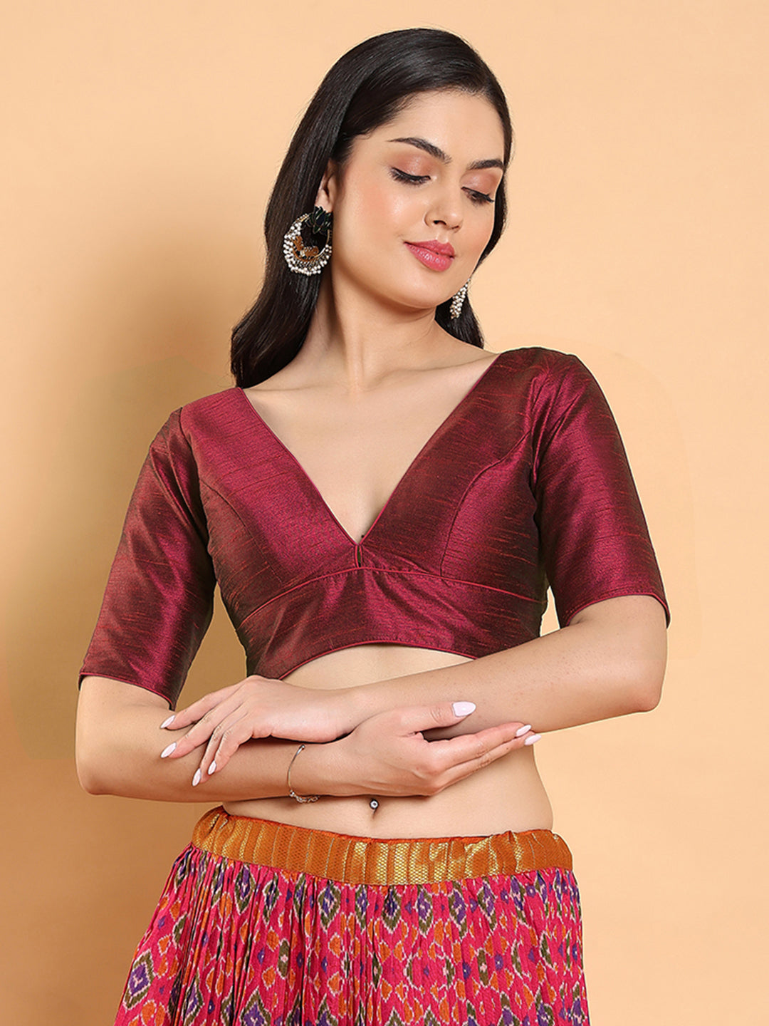 Maroon Mulberry silk Blouse