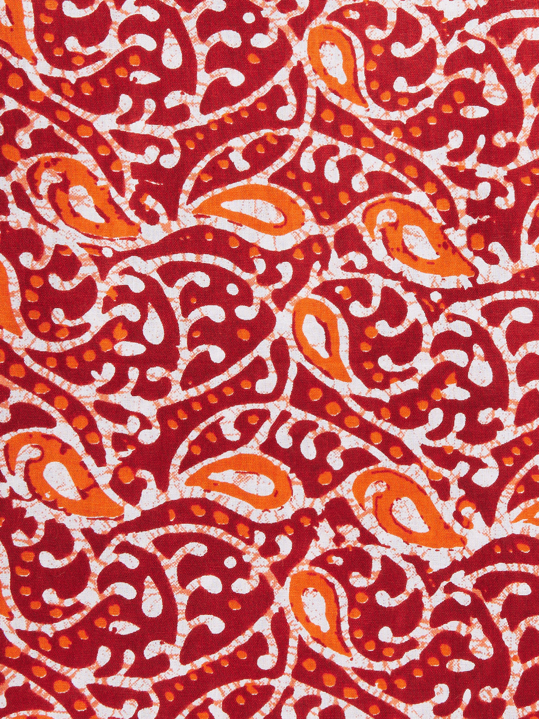 Mustard & Red Printed Unstitch Dress Material with Dupatta