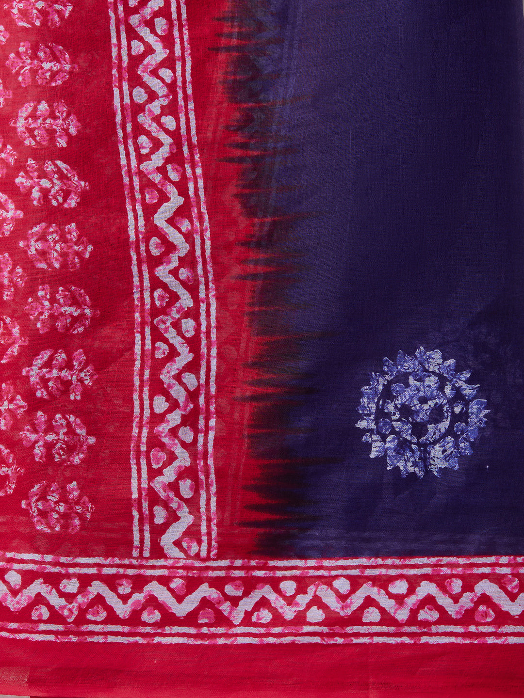 Pink & Violet Printed Unstitch Dress Material with Dupatta