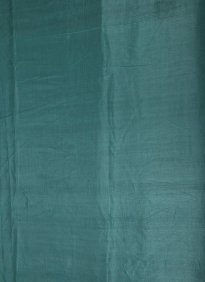 Dark Green Embroidered Raw Silk Unstitched Dress Material