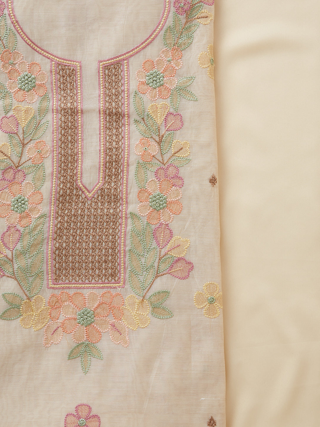 Cotton Embroidered Unstitch Dress Material