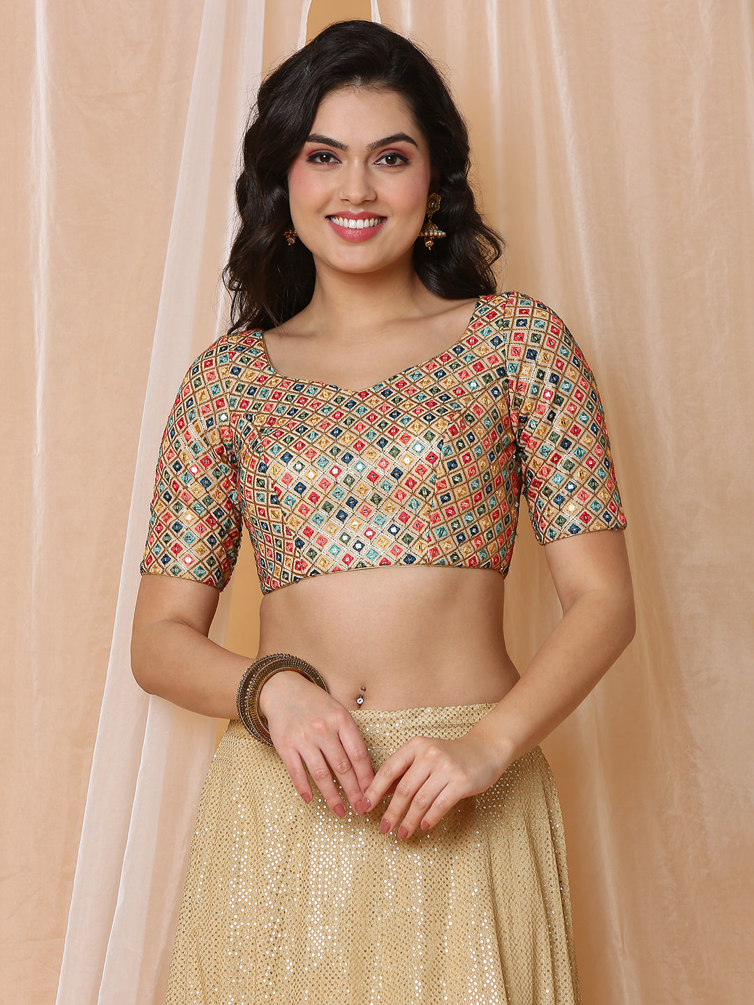 Gold Georgette Blouse