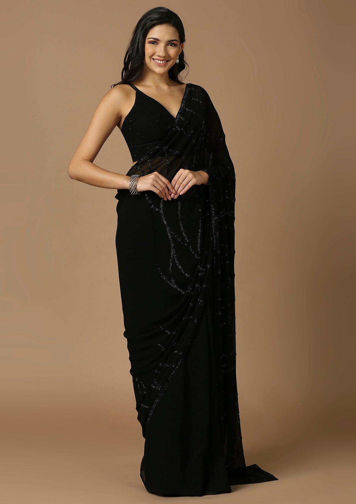 Black Saree - Black Designer Sarees Online @ Best Price | Myntra