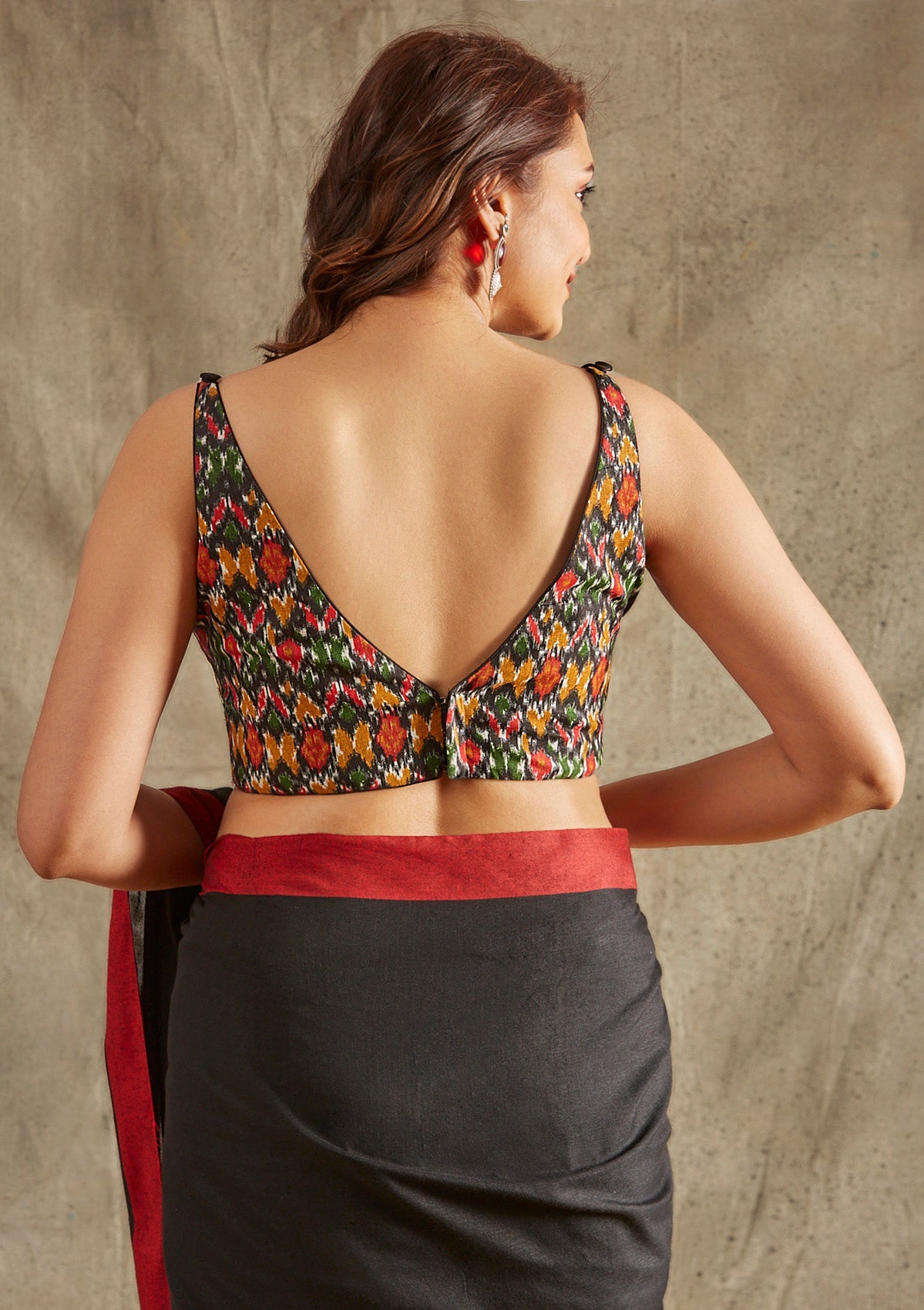 Multicolor Cotton Sleeveless Readymade Blouse